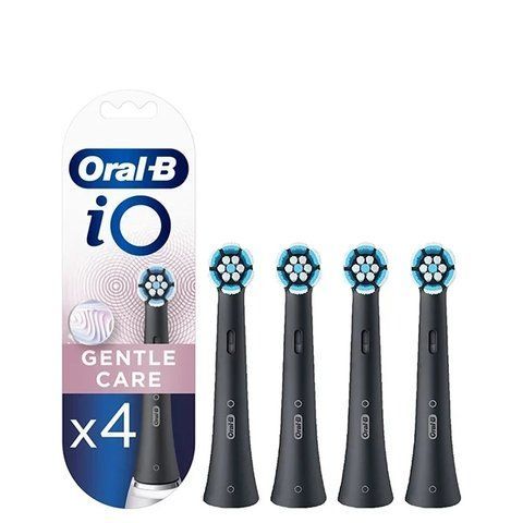Змінні зубні насадки для електричної зубної щітки Oral-B iO Gentle Care Black чорні 4шт NiO2B-4 фото