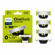Змінні леза Philips OneBlade 360 QP430/50 3 шт. + Intimate 1шт насадка для гоління обличчя та тіла, насадка для тримера філіпс уан блейд 1BL0360+1-4 фото 1