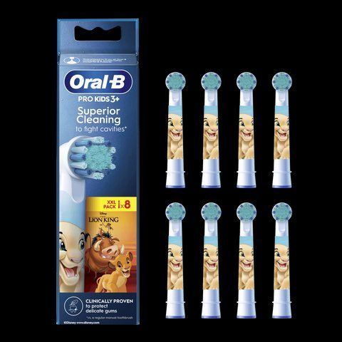 Насадки Oral-B EB10S Pro Kids The Lion King White на зубну щітку (8 шт.) Дитячі насадки Oral-B Король Лев N14-8 фото