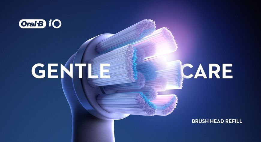 Змінні зубні насадки для електричної зубної щітки Oral-B iO Gentle Care White білі 1шт NiO2WH-1 фото