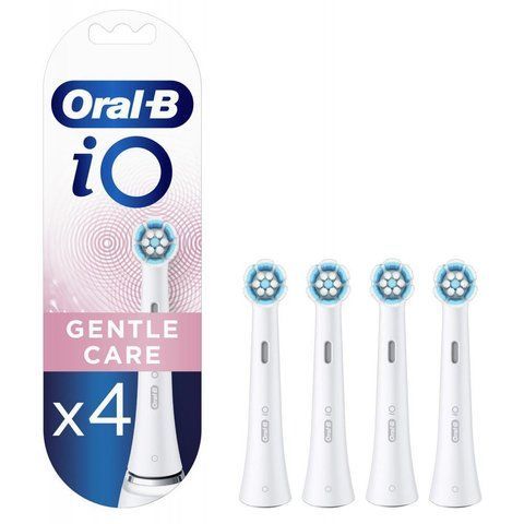 Змінні зубні насадки для електричної зубної щітки Oral-B iO Gentle Care White білі 4шт NiO2WH-4 фото