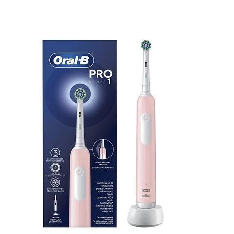 Електрична зубна щітка Oral-B D305.513.3 Pro Series 1 Pink Рожева (насадка Cross Action) BR-PNK-N11 фото