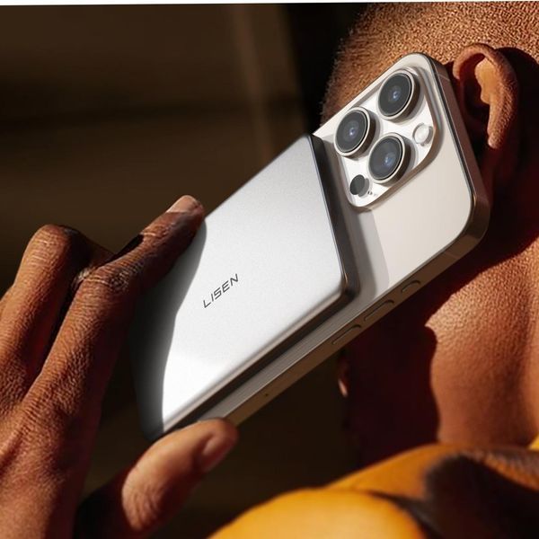 PowerBank Lisen Ultra Slim MagSafe 5000mAh, повербанк з MagSafe, швидка зарядка, бездротовий повербанк 20w PW-5 фото