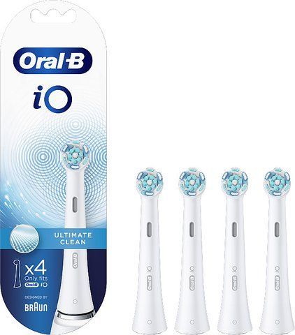 Змінні зубні насадки для електричної зубної щітки Oral-B iO Ultimate Clean White білі 4шт NiO1-4 фото