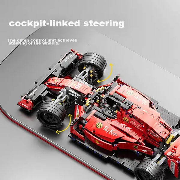 Конструктор F1 Technic Ferrari Феррари 1:10 красная 1163 деталей, спортивная машинка феррари ф1 конструктор, болид ф1 F1-FER1 фото